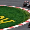 Carros de Fórmula 1 no circuito Gilles Villeneuve durante o GP do Canadá