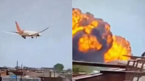 Avião caiu na India com destino a Londres