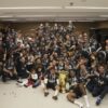 Jogadores do Corinthians comemoram vitória no Dérbi