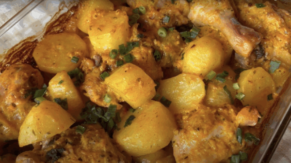 Frango com batata cremoso