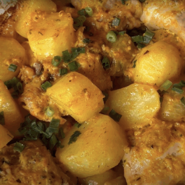 Frango com batata cremoso