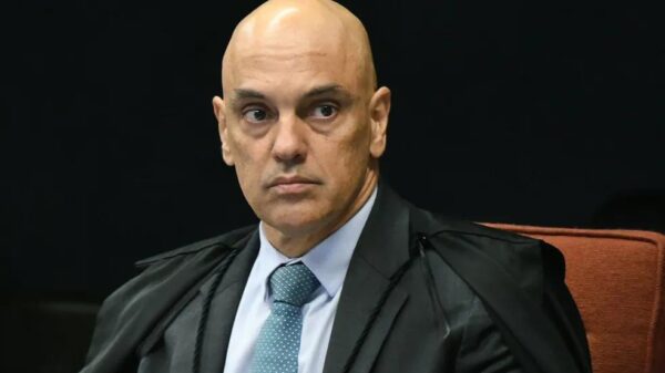 Alexandre de Moraes durante sessão no STF