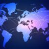 mapa com alertas de queda de internet ao redor do mundo