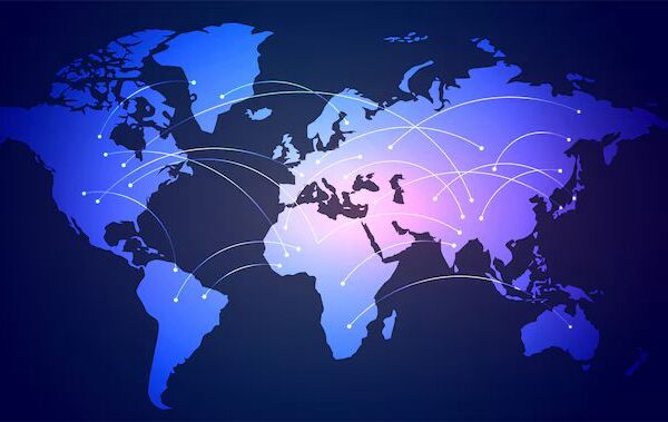 mapa com alertas de queda de internet ao redor do mundo