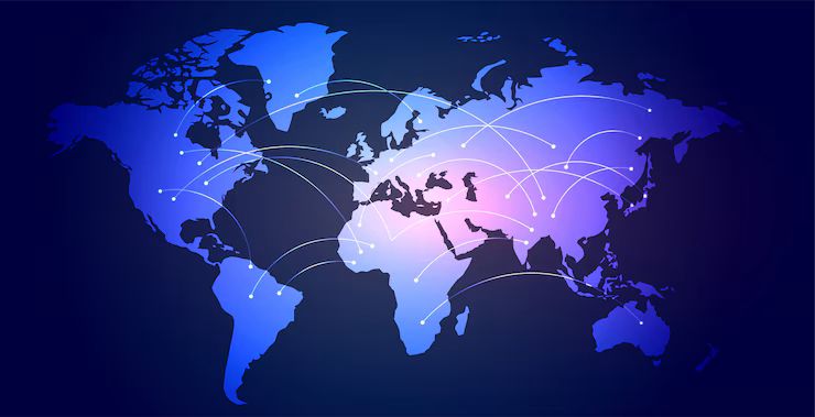 mapa com alertas de queda de internet ao redor do mundo