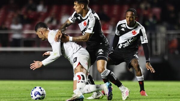 São Paulo x Vasco no primeiro tempo