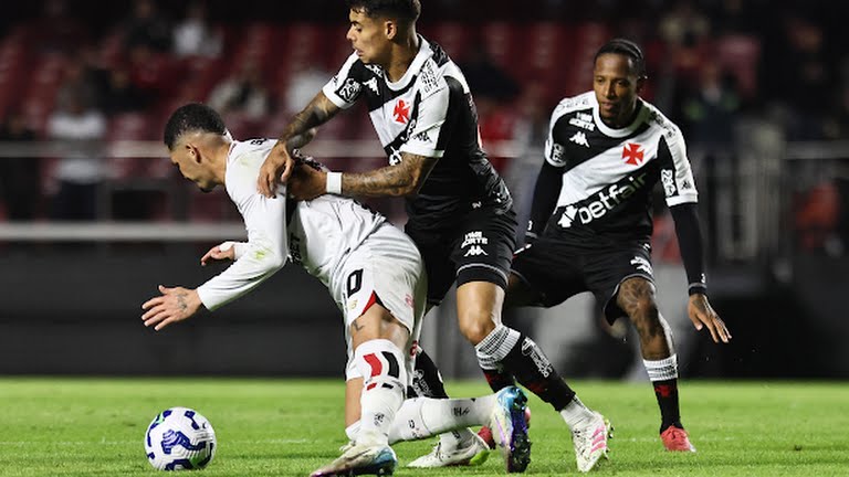 São Paulo x Vasco no primeiro tempo