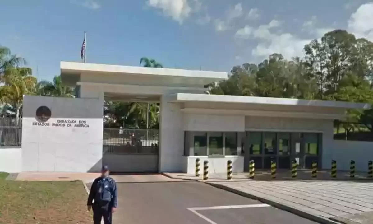 fachada da Embaixada dos EUA em Brasília